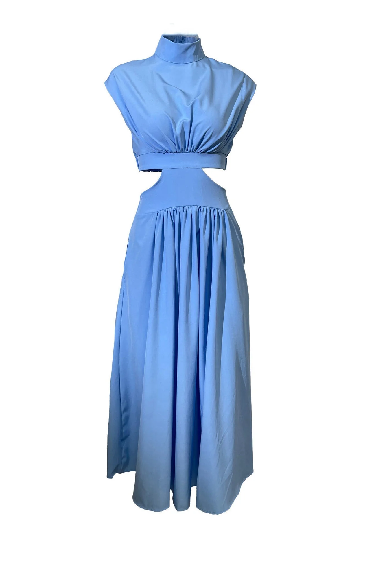 Heidi-Mode | Mock Neck Cutout Midi Kleid - Image 2