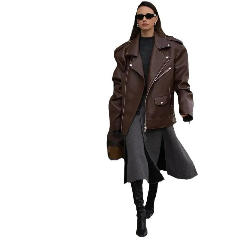 Heidi-Mode | Moderne Damen Kurze Leder-Look Jacke - Image 7