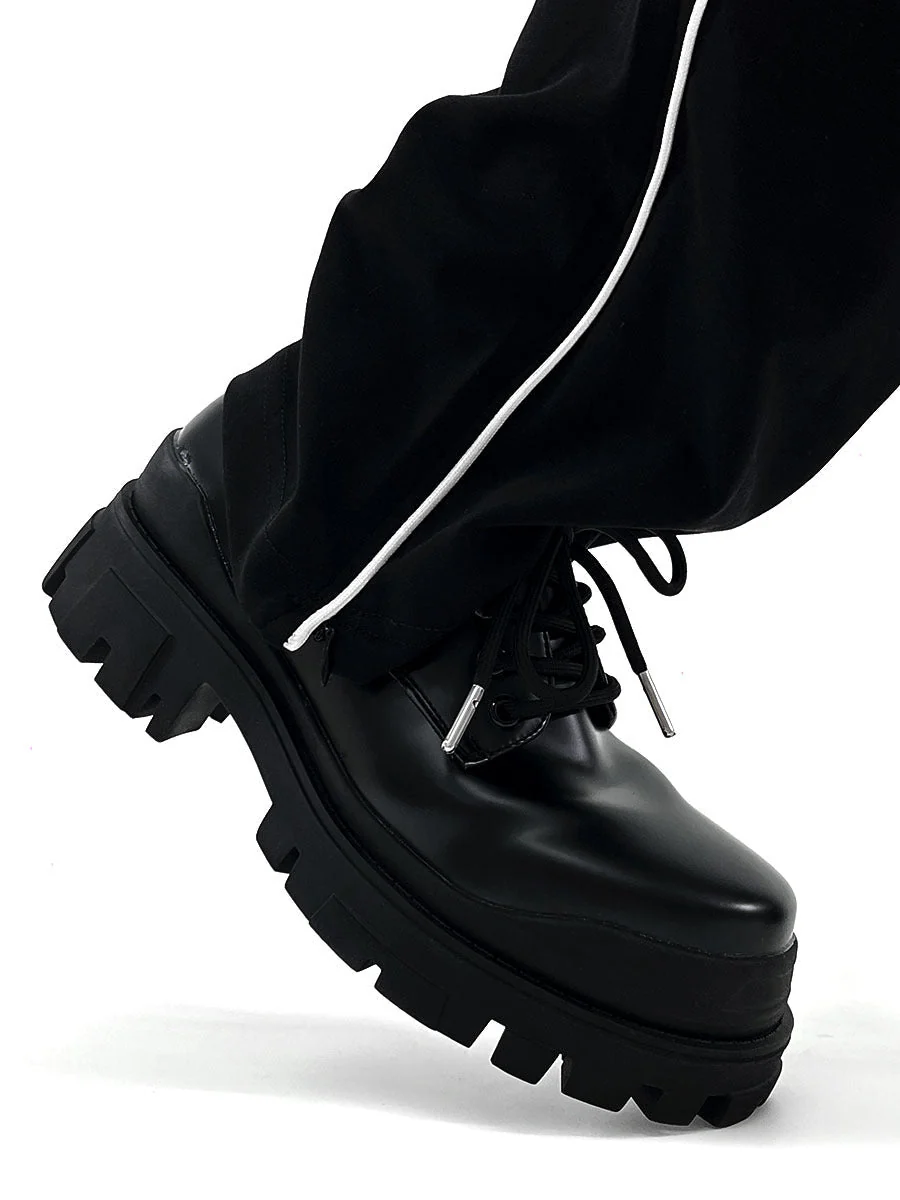 Heidi-Mode | Moderne Lederschuhe mit Dicker Sohle - Image 2