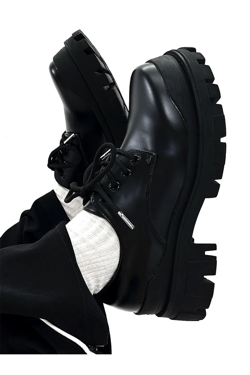 Heidi-Mode | Moderne Lederschuhe mit Dicker Sohle - Image 3
