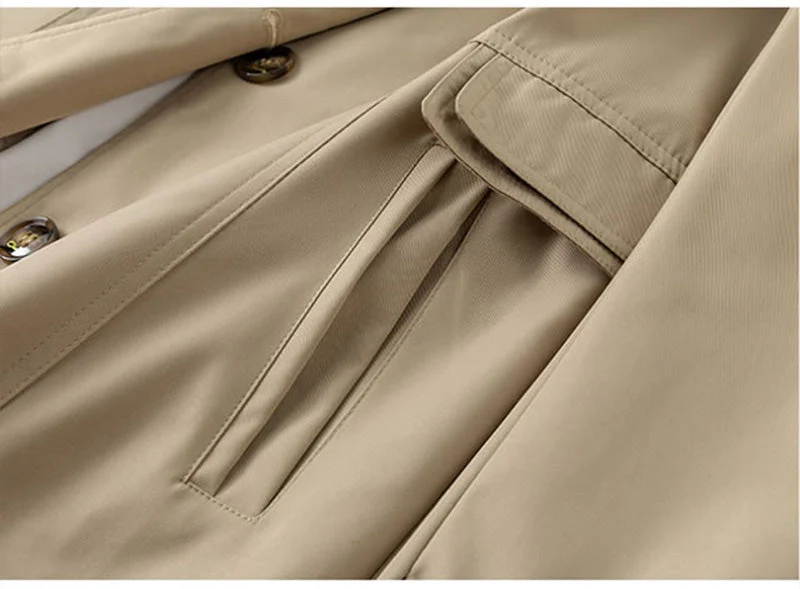 Heidi-Mode | Moderner Trenchcoat mit Hohem Kragen und Knöpfen für Damen - Image 3