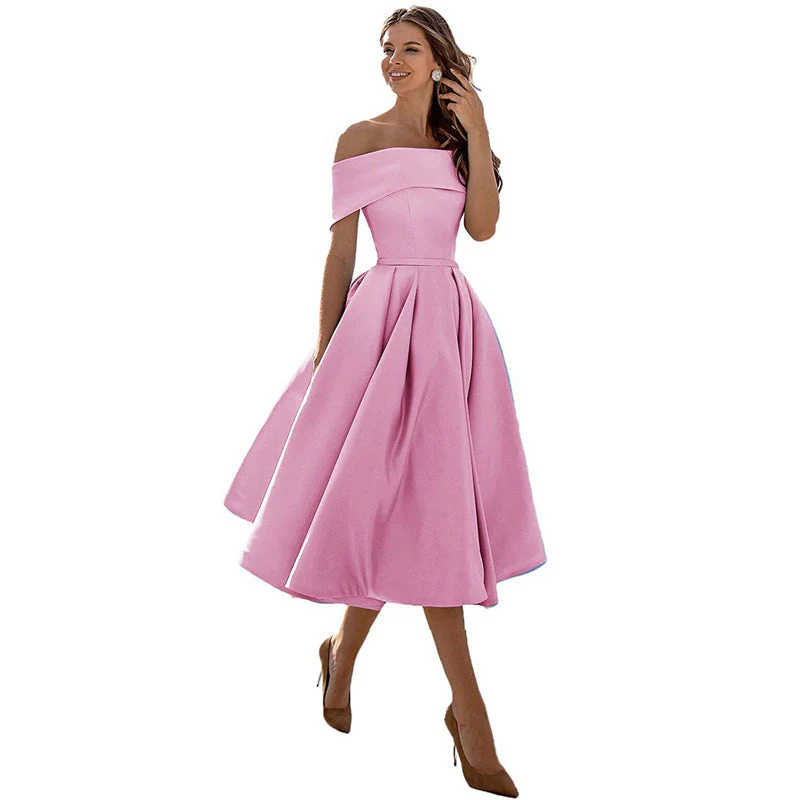 Heidi-Mode | Legere Mode Satin Cocktailkleid Ohne Träger - Image 10