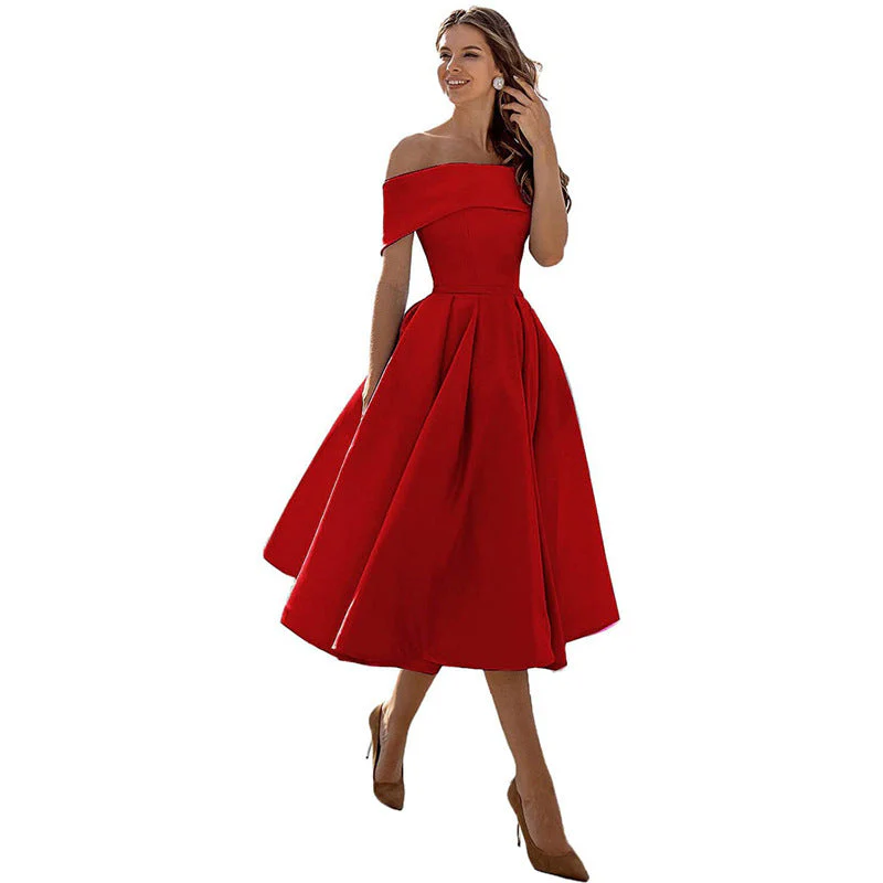 Heidi-Mode | Legere Mode Satin Cocktailkleid Ohne Träger - Image 12