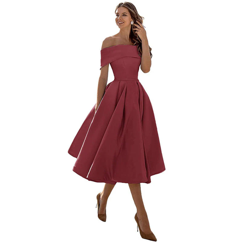 Heidi-Mode | Legere Mode Satin Cocktailkleid Ohne Träger - Image 16