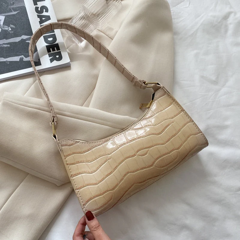 Heidi-Mode | Modische Exquisite Einkaufstasche Tote Schultertaschen Einfarbig Kettentasche für Damen - Image 11