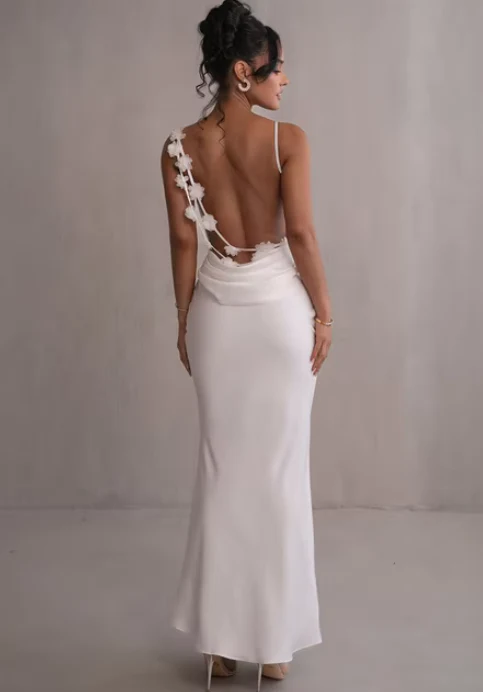 Heidi-Mode | Modisches Florales Kleid mit Drapiertem Rückenausschnitt - Image 2