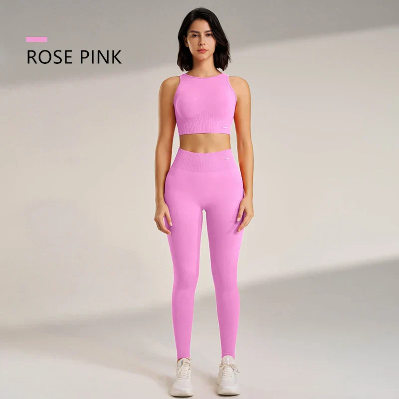 Heidi-Mode | Nahtloses Yoga-Satz- Hoch-Taillierte Leggings & Top Zweiteiliges Fitness-Outfit - Image 6