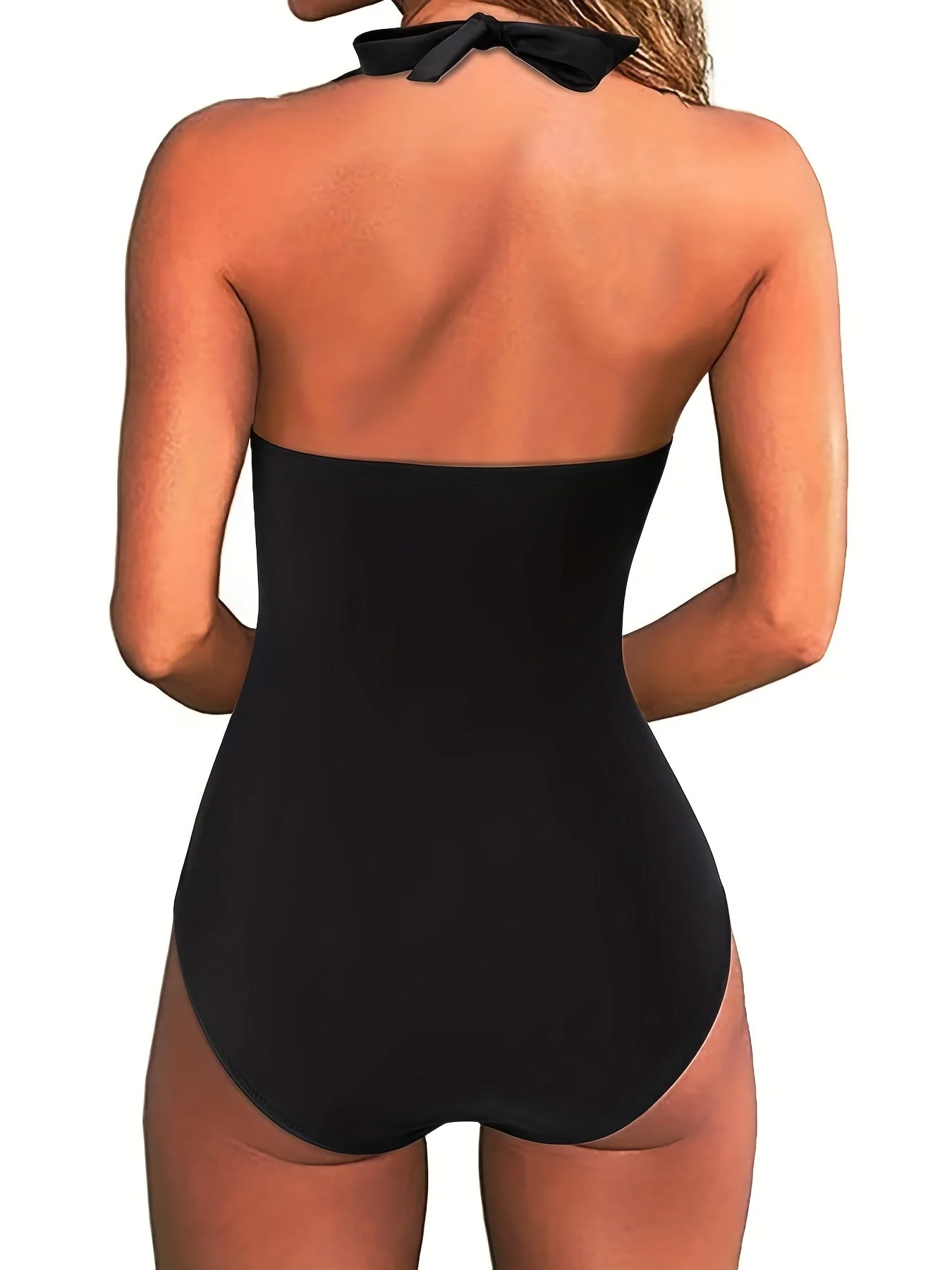 Heidi-Mode | Neckholder-Badeanzug mit V-Ausschnitt und Aufdruck - Image 3