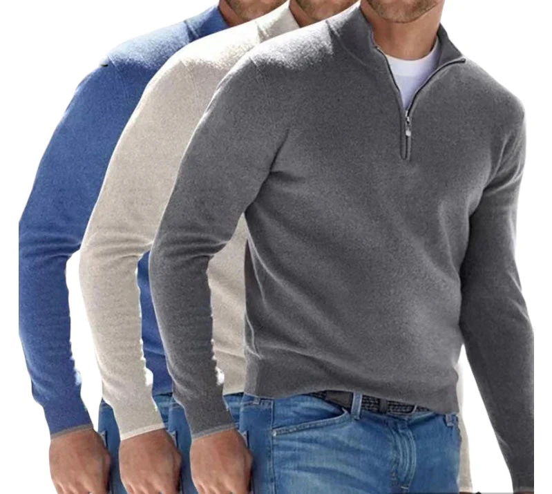 Heidi-Mode | Ordentlicher Half Zip Pullover für Herren - Image 2