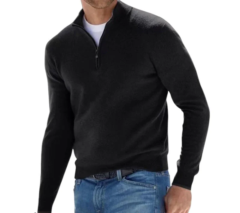 Heidi-Mode | Ordentlicher Half Zip Pullover für Herren - Image 3