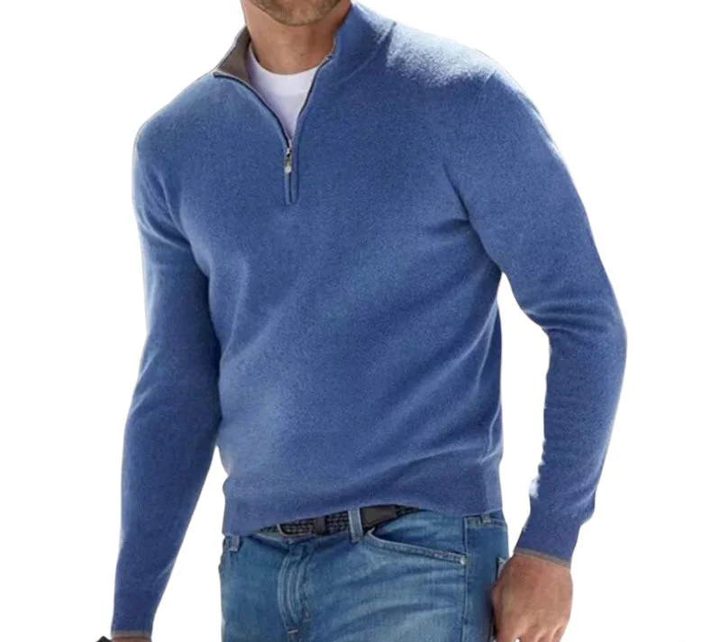 Heidi-Mode | Ordentlicher Half Zip Pullover für Herren - Image 5