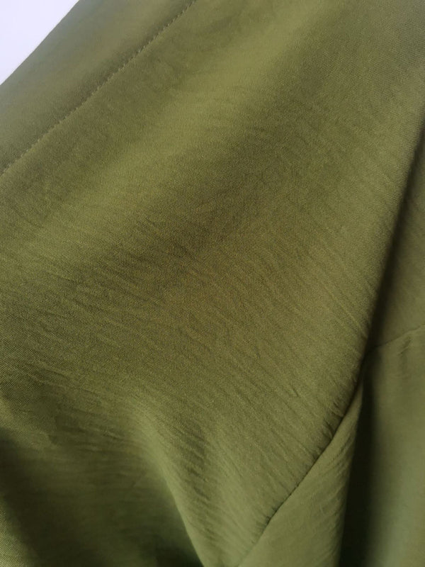 Heidi-Mode | Neue Baumwoll und Leinenanzug Strickjacke Langärmliges Oberteil Tasche Weit Geschnittene Hose Zweiteiler Satz - Image 3