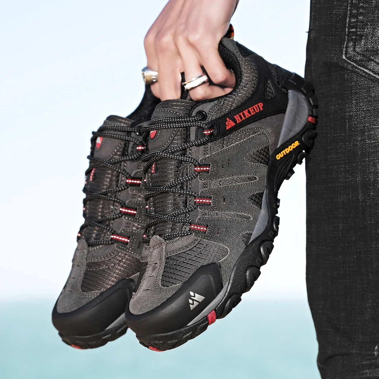 Heidi-Mode | Niedrig Wasserabweisende Wanderschuhe mit Robuster Sohle für Herren - Image 10