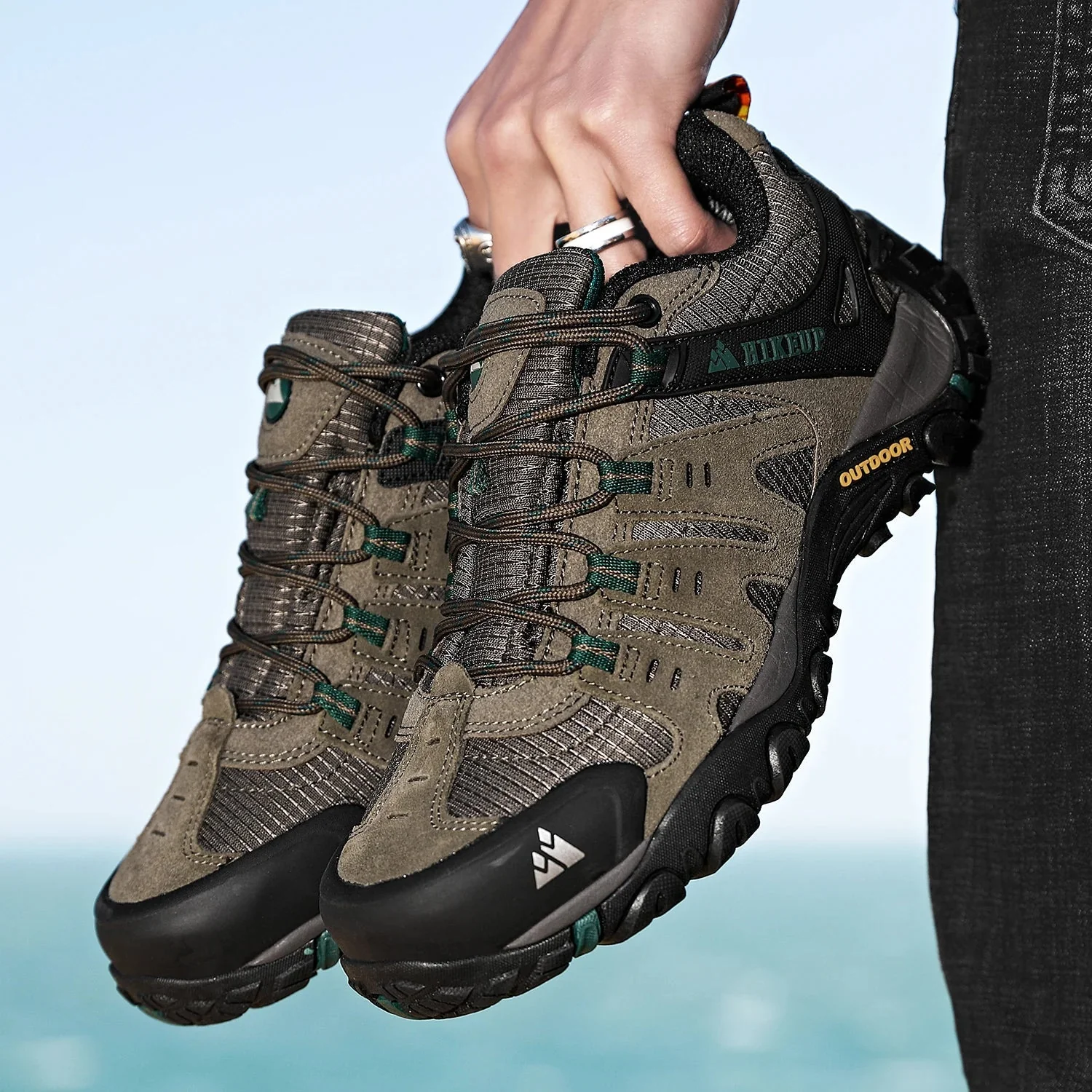 Heidi-Mode | Niedrig Wasserabweisende Wanderschuhe mit Robuster Sohle für Herren - Image 13