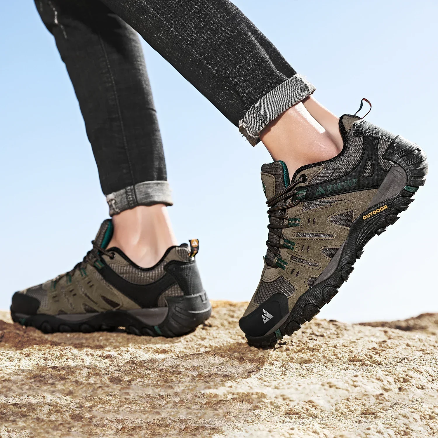 Heidi-Mode | Niedrig Wasserabweisende Wanderschuhe mit Robuster Sohle für Herren - Image 3