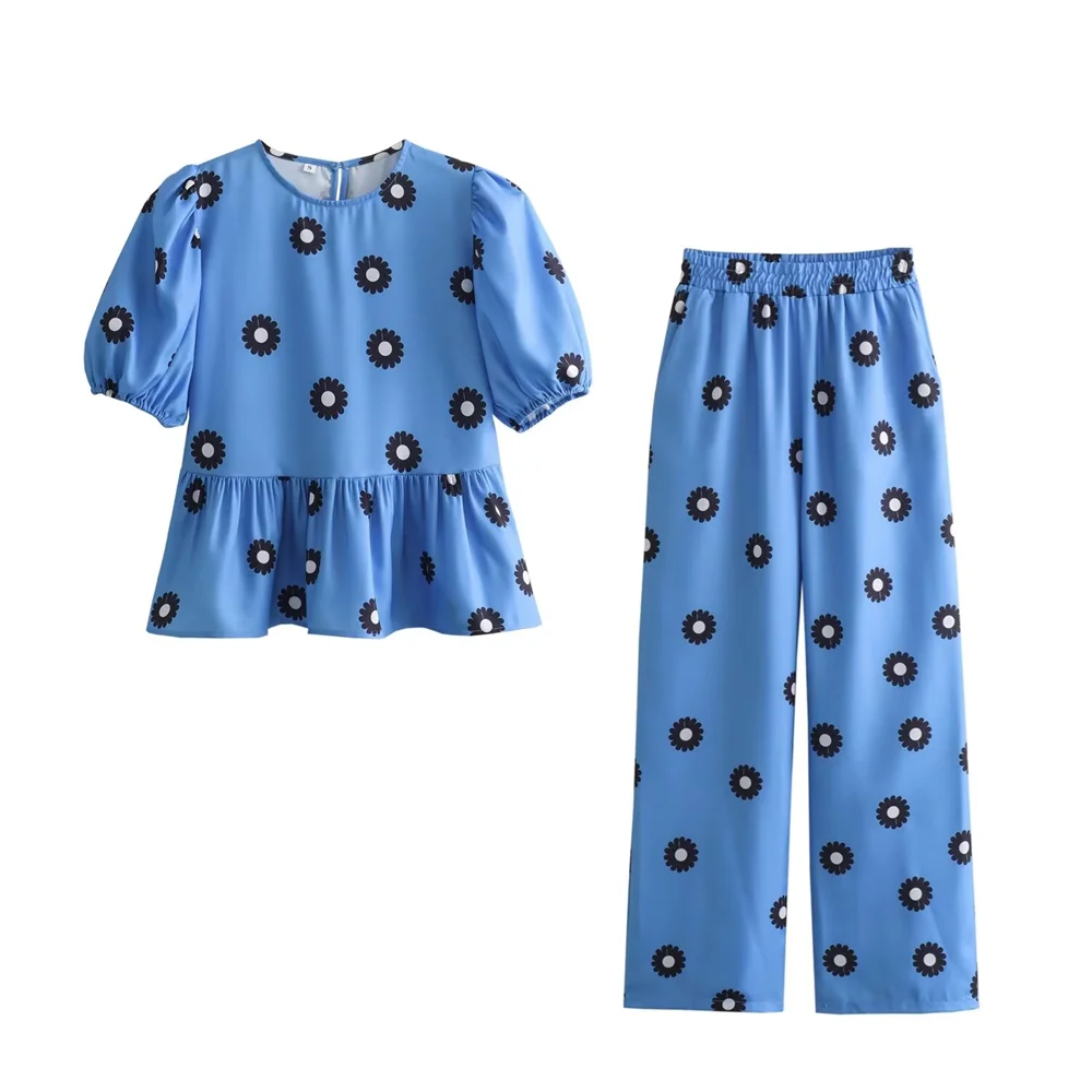 Heidi-Mode | Oberteil + Hose - Lässig - Bedruckt - Sommer - Image 6