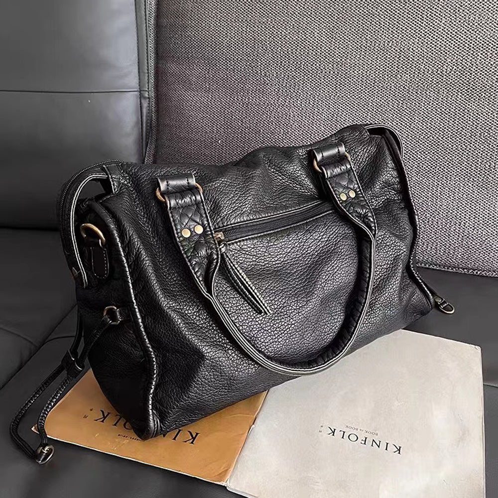 Heidi-Mode | Luxus Schwarze Lederhandtasche - Image 3