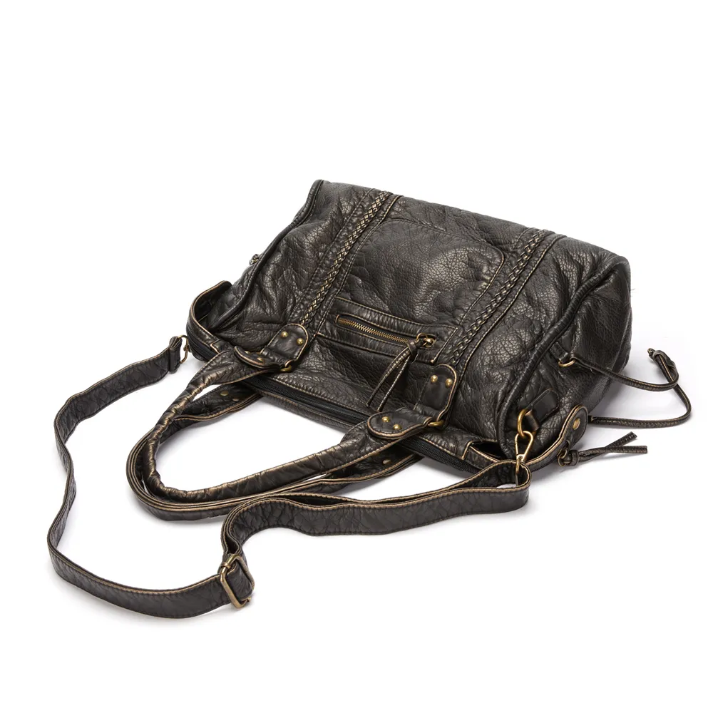 Heidi-Mode | Luxus Schwarze Lederhandtasche - Image 8