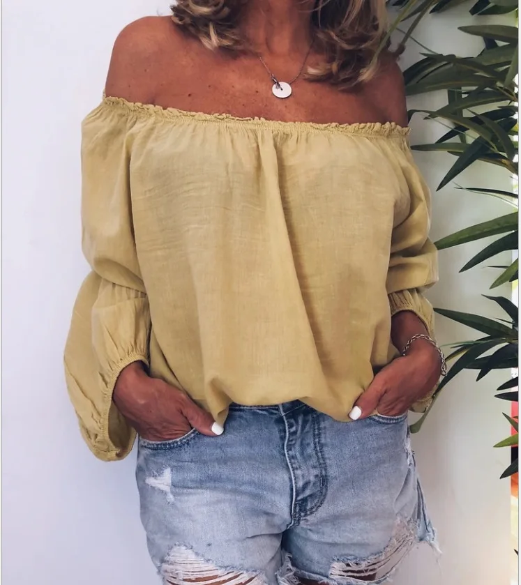 Heidi-Mode | Off Shoulder Bluse mit Eleganten Ballonärmeln - Image 6