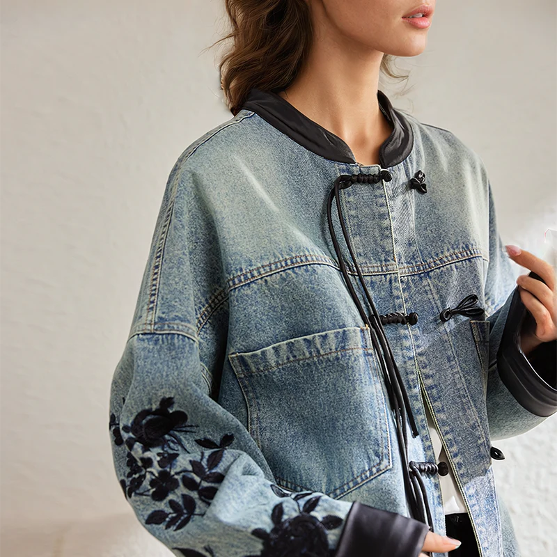 Heidi-Mode | Vintage-Blumen-Jeansjacke - Image 3