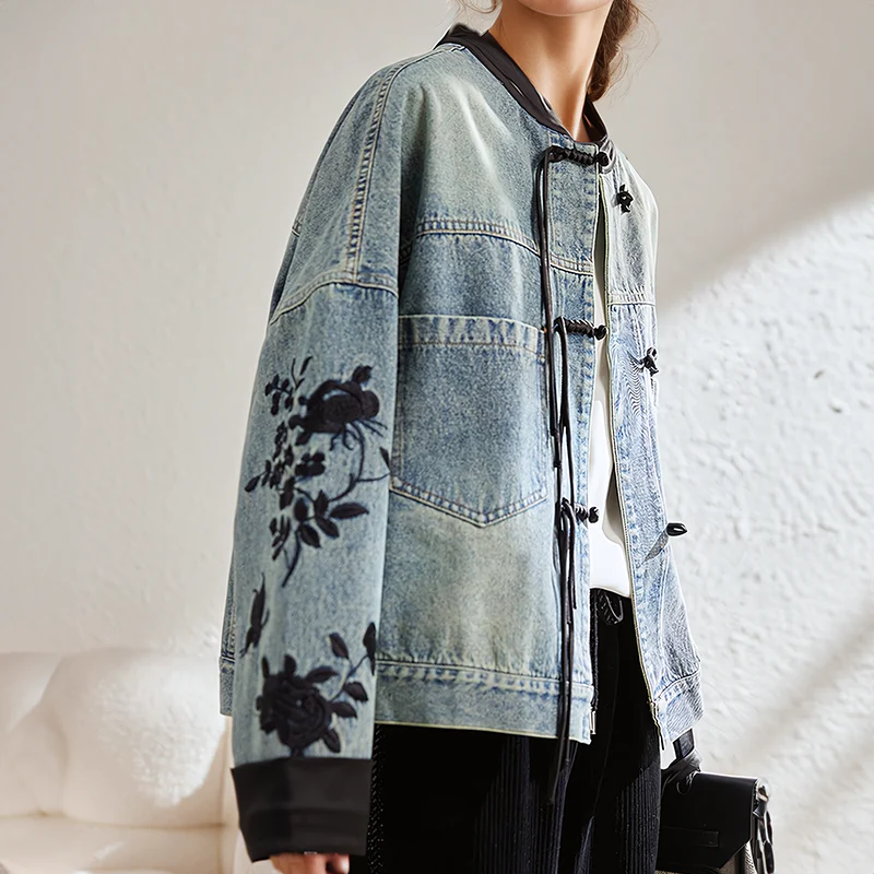 Heidi-Mode | Vintage-Blumen-Jeansjacke - Image 5