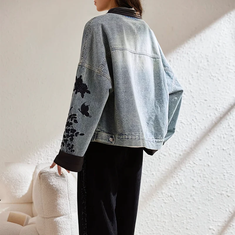 Heidi-Mode | Vintage-Blumen-Jeansjacke - Image 6