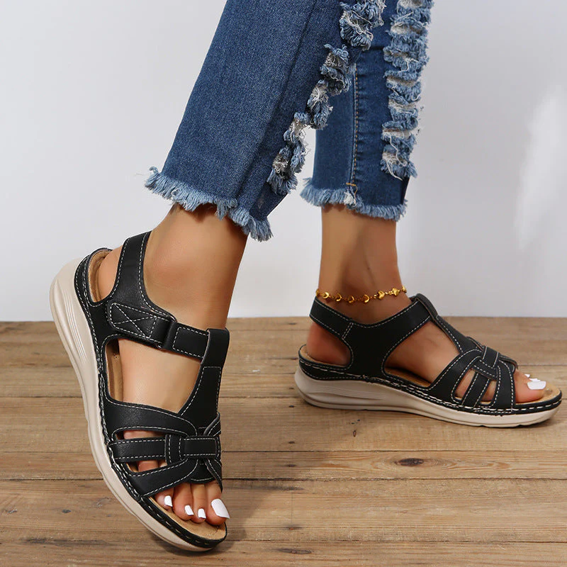 Heidi-Mode | Orthopädische Damen Klettverschluss-Sandalen - Image 2