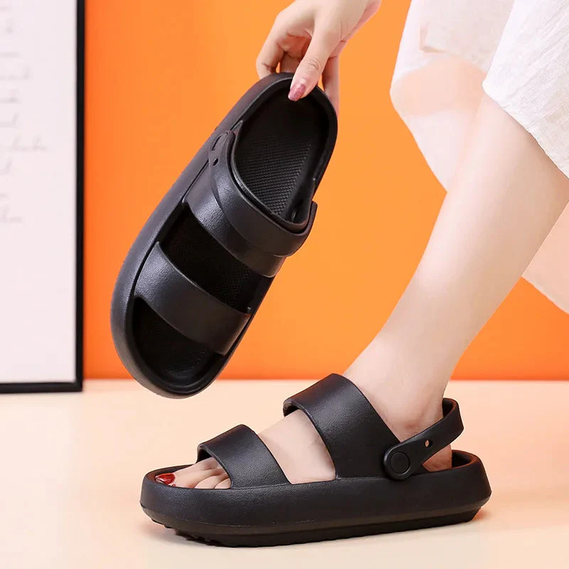 Heidi-Mode | Orthopädische Sandalen Comfort Plus Pantoletten mit Doppelriemen Gepolsterte, Lässige Slip-On-Sandalen - Image 11