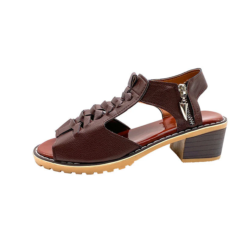 Heidi-Mode | Orthopädische Sandalen mit Absatz Bequeme Sandalen für Damen mit Spitzendesign - Image 10