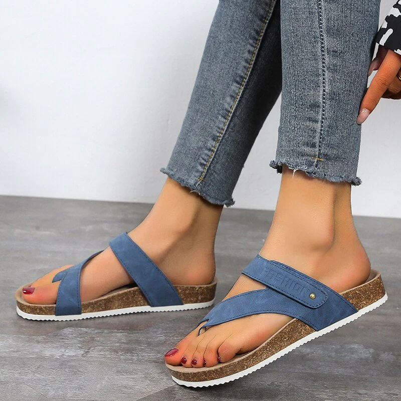 Heidi-Mode | Orthopädische Sandalen mit Offener Zehenpartie und Korksohle - Image 4