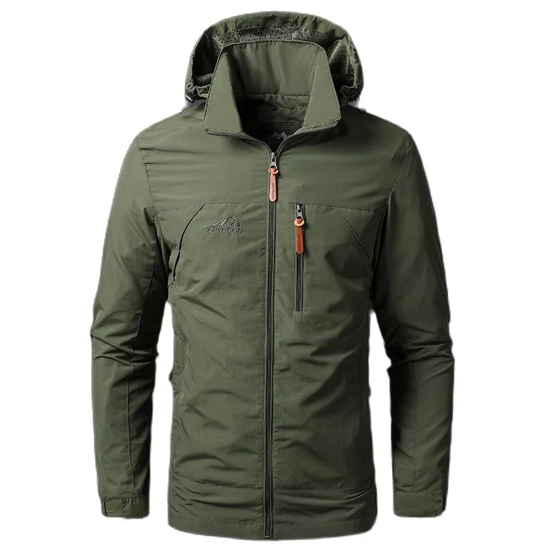 Heidi-Mode | Herrenjacke Wasserdichte Kapuzenjacke Windbreaker Elastischer Mantel für Männer - Image 4