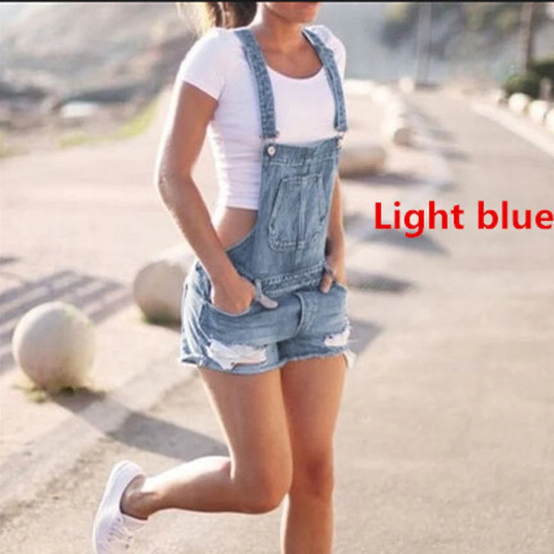 Heidi-Mode | Overall Zerrissene Denim Shorts - Image 4
