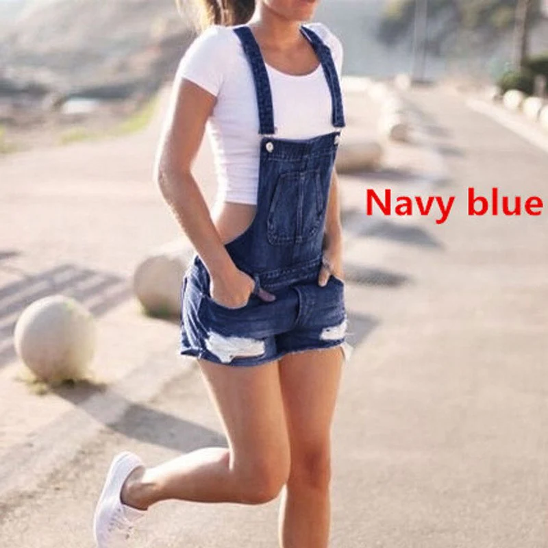 Heidi-Mode | Overall Zerrissene Denim Shorts - Image 5