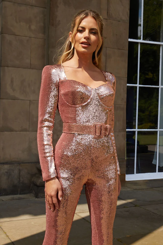 Glamouröser Damen-Pailletten-Jumpsuit mit Glitzer-Effekt und Elegantem Schnitt Heidi-Mode - Image 14