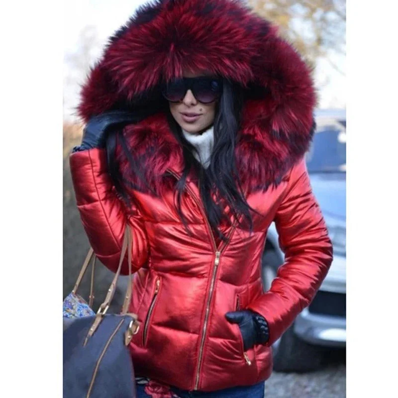 Heidi-Mode | Stylische Jacke mit Kunstfellfutter, Kapuze und Kragen - Image 10