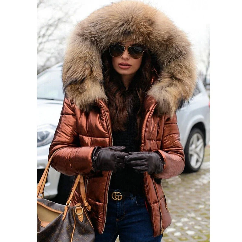 Heidi-Mode | Stylische Jacke mit Kunstfellfutter, Kapuze und Kragen - Image 11