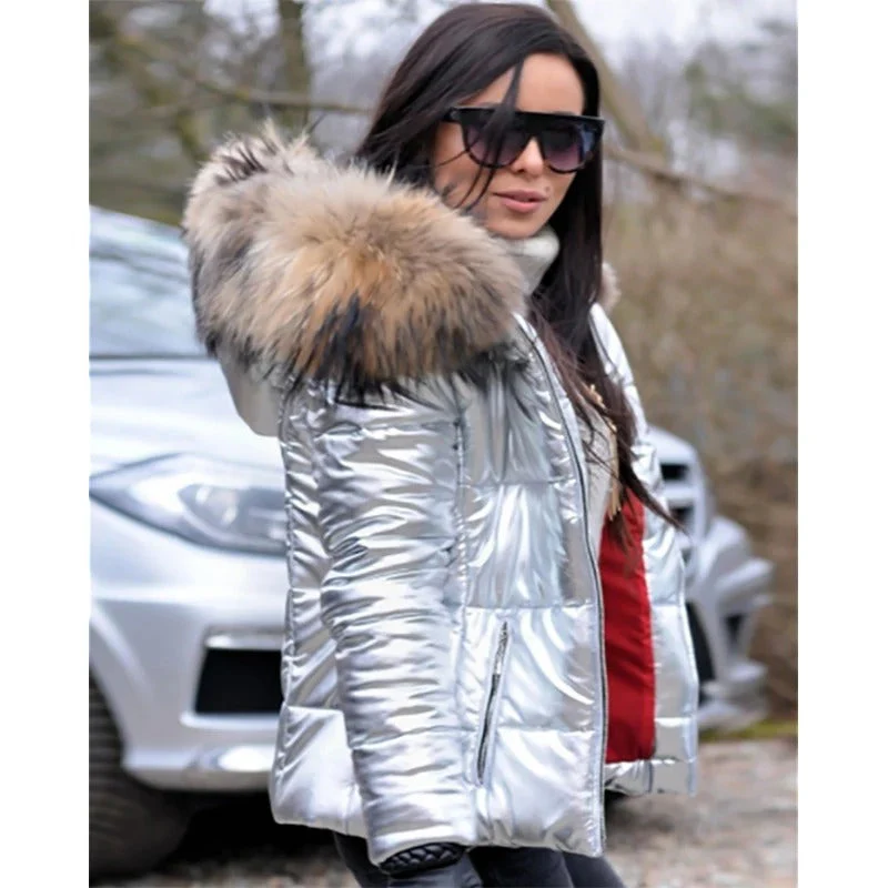 Heidi-Mode | Stylische Jacke mit Kunstfellfutter, Kapuze und Kragen - Image 12