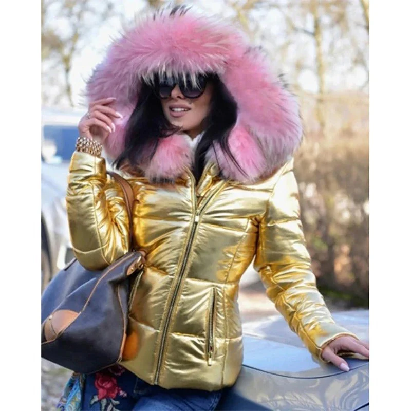 Heidi-Mode | Stylische Jacke mit Kunstfellfutter, Kapuze und Kragen - Image 13