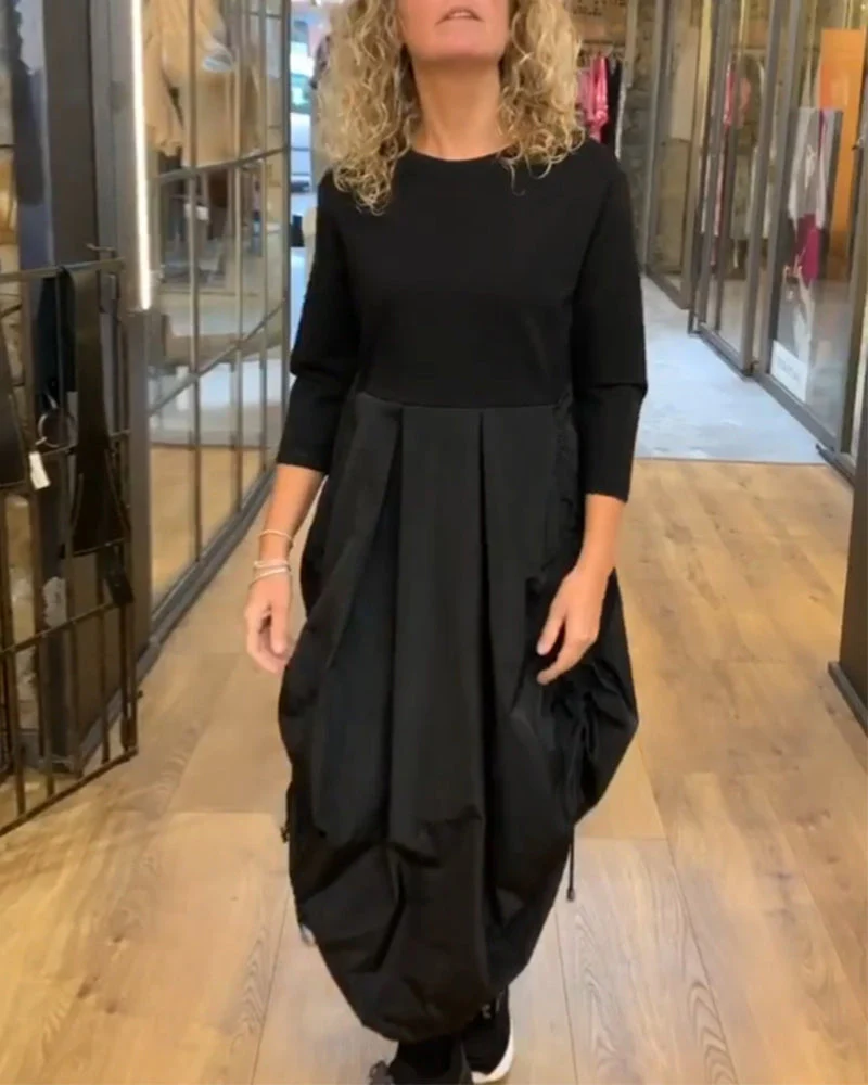 Heidi-Mode | Patchwork Kleid mit Kordelzug - Image 2