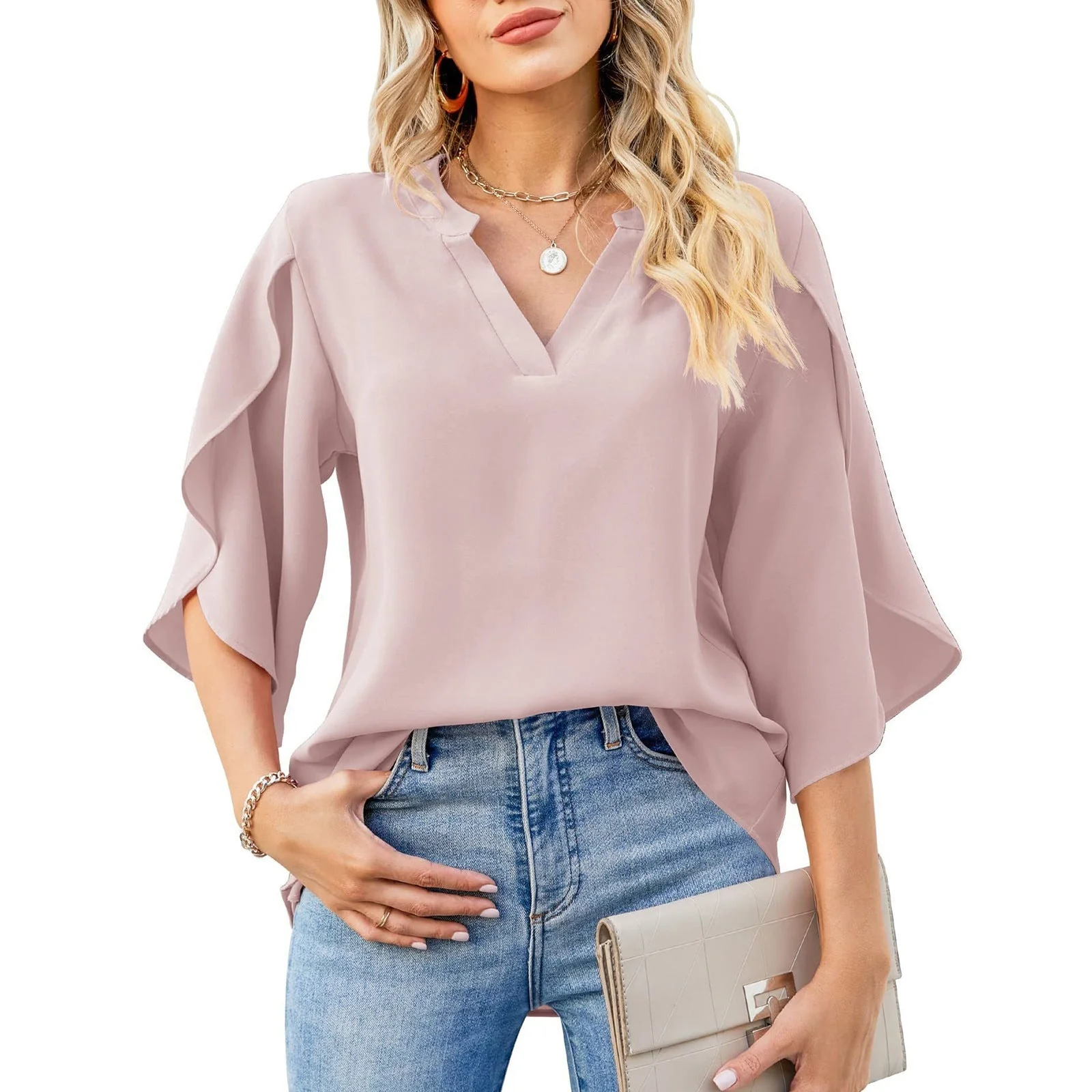 Heidi-Mode | Petal Sleeve Chiffon Shirt - Image 13