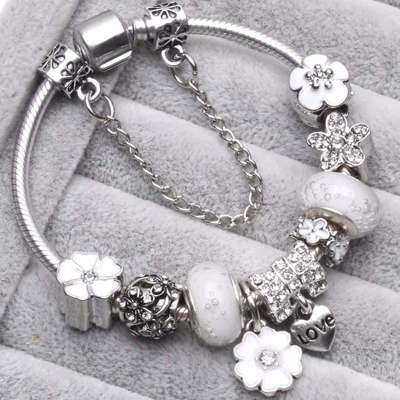Heidi-Mode | Pfirsichblüten Charme Armband - Image 5