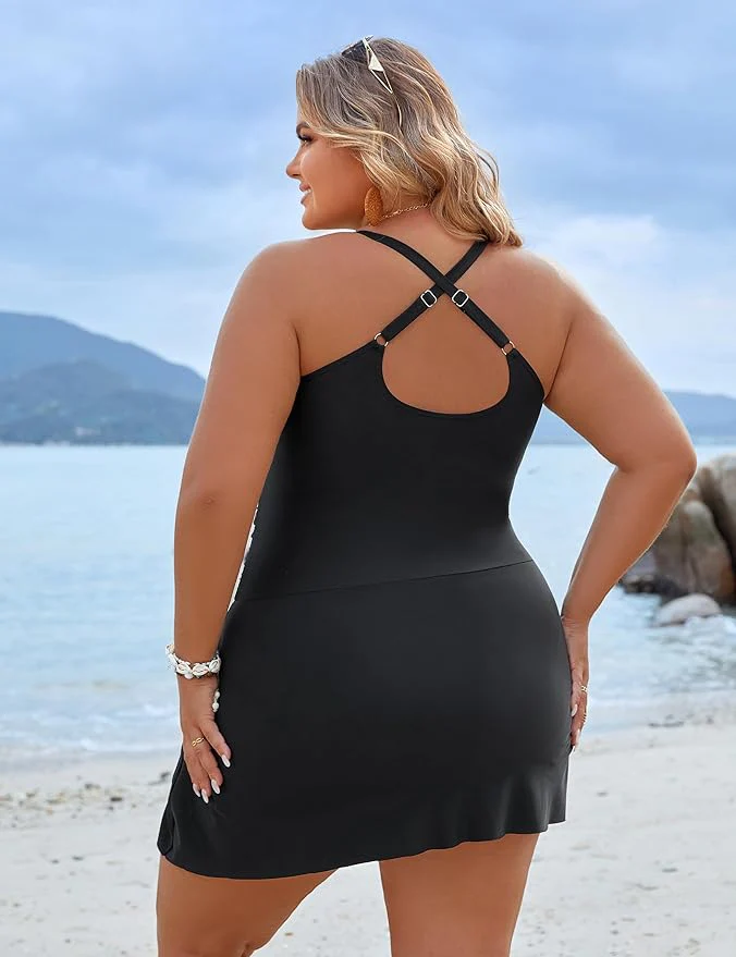 Heidi-Mode | Plus Size Einteiler Schwimmdress Badeanzug Bauchkontrolle Badeanzüge - Image 2
