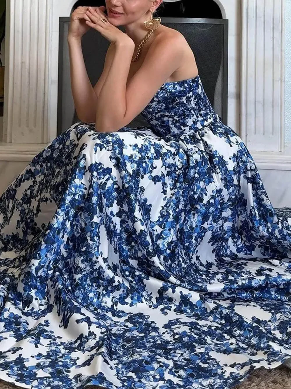 Heidi-Mode | Porzellan Blumen Kleid - Image 4