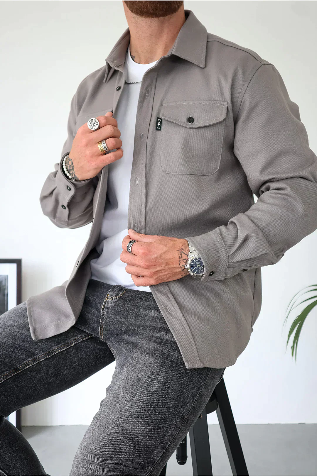 Heidi-Mode | Premium-Jacke mit Knopfverschluss für Herren Stylische und Bequeme Jacke - Image 3