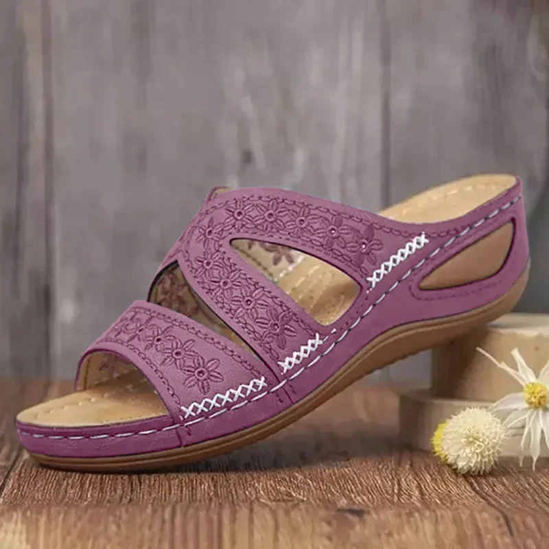 Heidi-Mode | Premium Orthopädische Sandalen mit Keilabsatz und Offener Zehpartie - Image 4