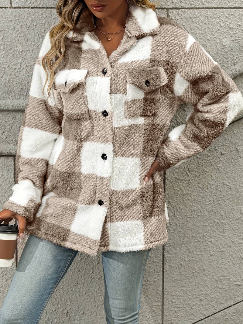 Heidi-Mode | Karo Fleece-Jacke - Image 14