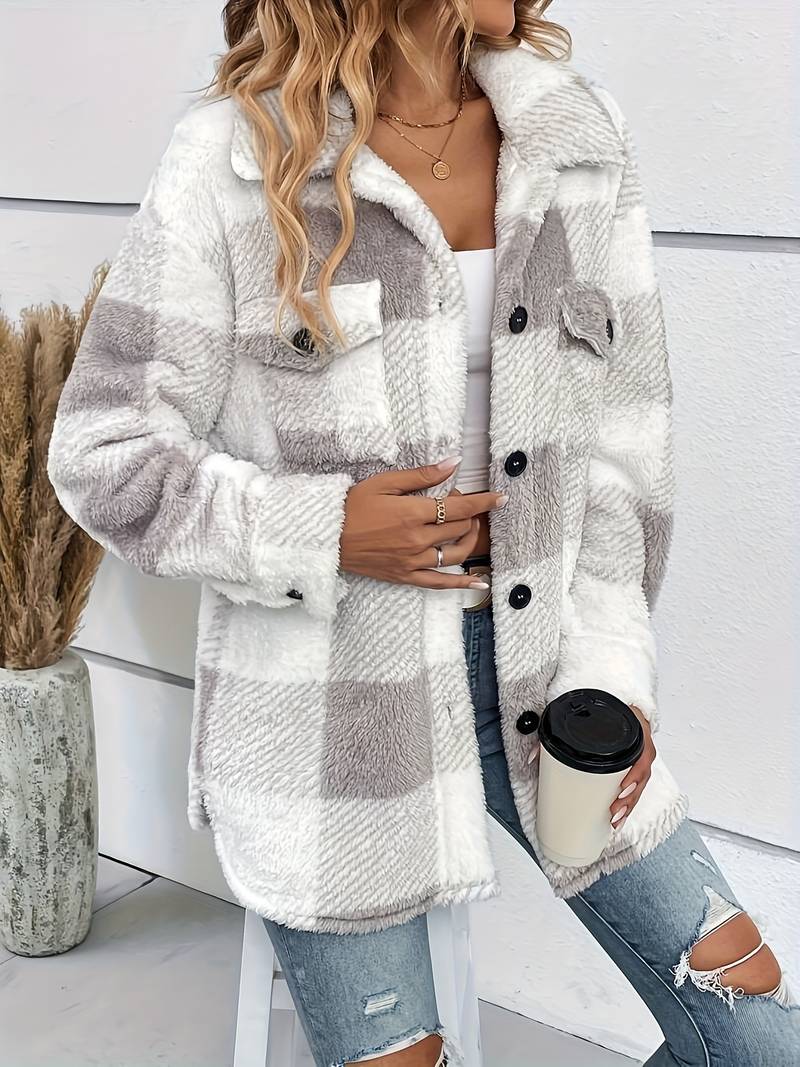 Heidi-Mode | Karo Fleece-Jacke - Image 17