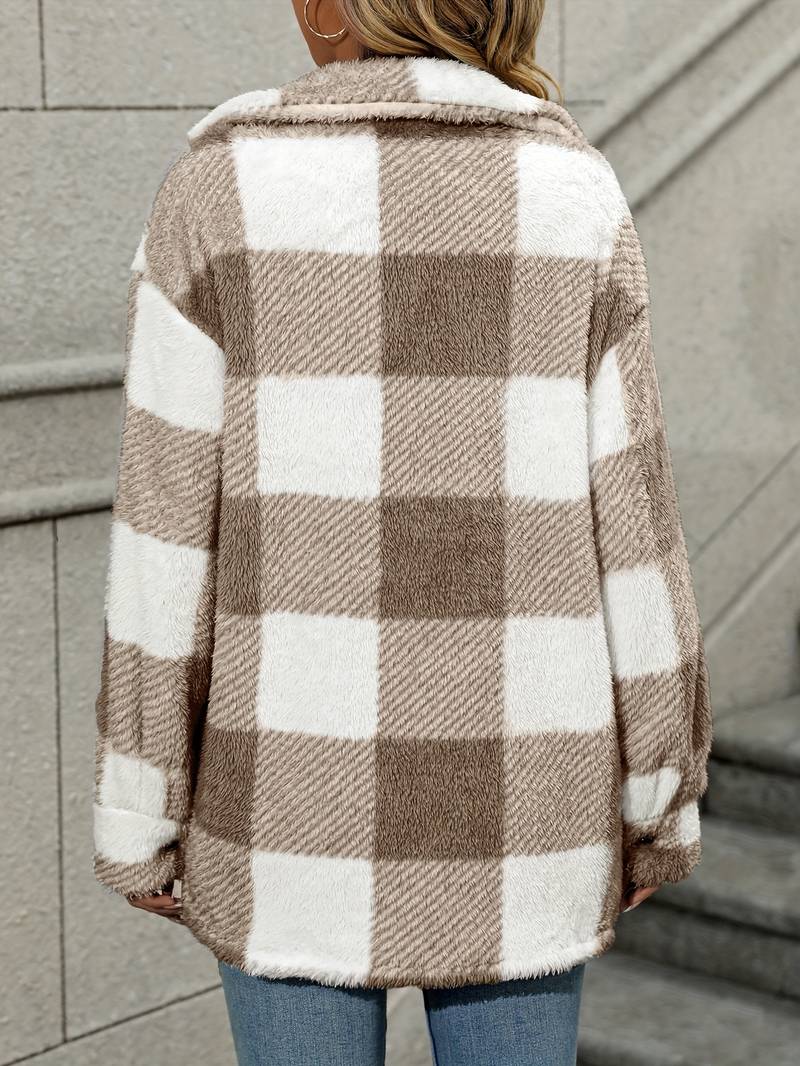 Heidi-Mode | Karo Fleece-Jacke - Image 9