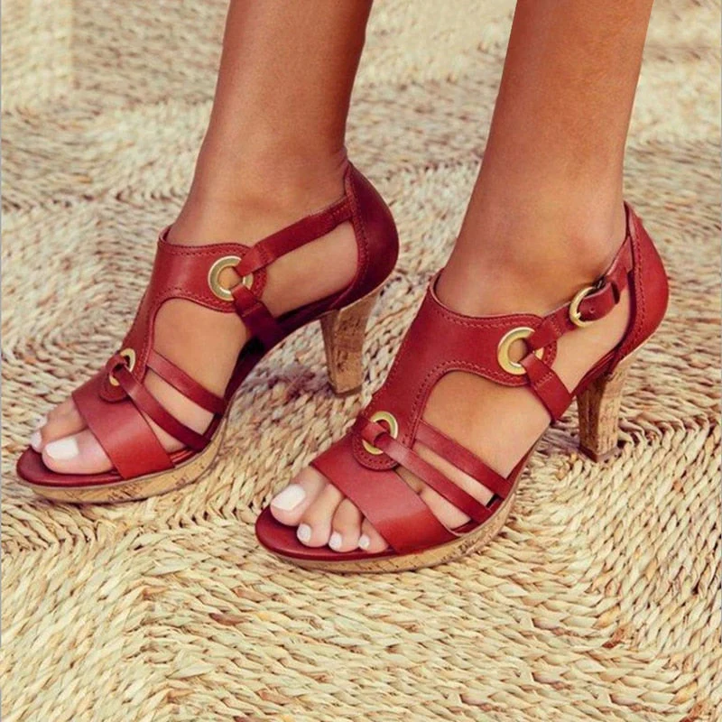Heidi-Mode | Pu-Leder Bohemian Stil Sandale - Image 6