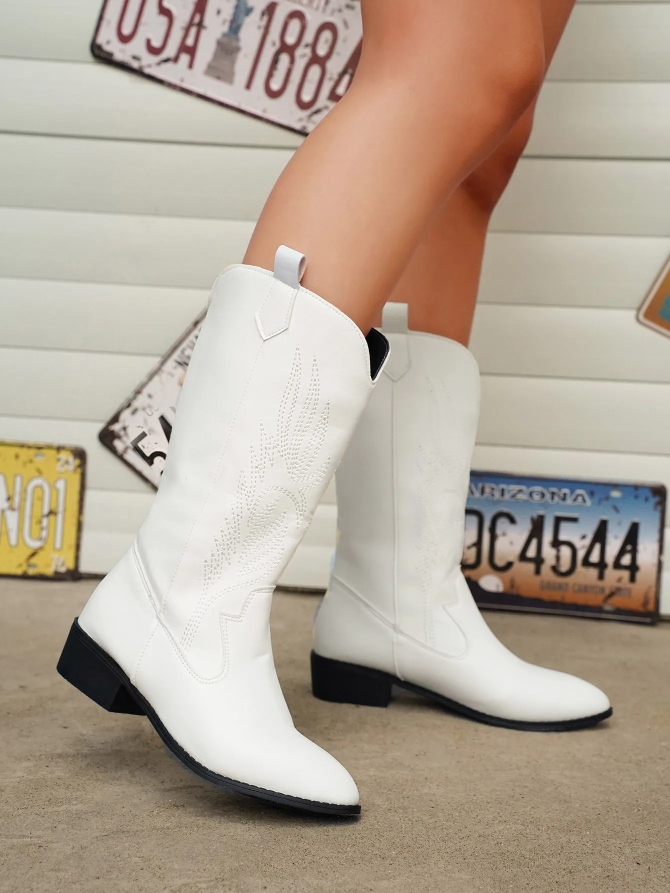 Heidi-Mode | Pu-Leder-Cowboystiefel mit Weichem Innenfutter - Image 15